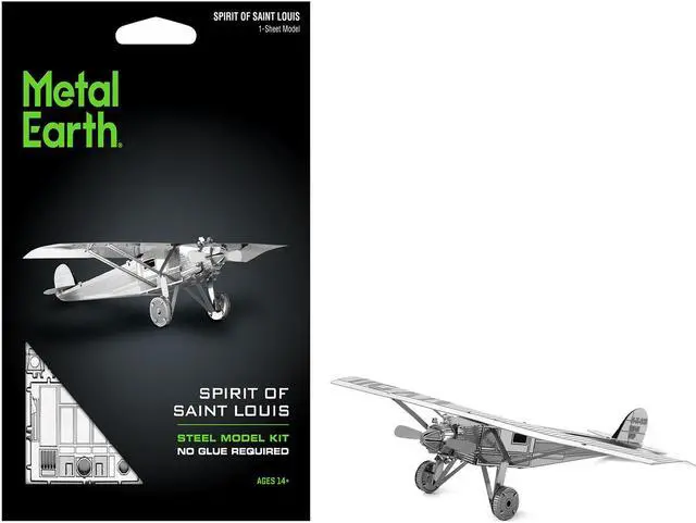 Main image of Model Kit Spirit Of Saint Louis Monoplane Aircraft (Moderate Difficulty) Steel Model by Metal Earth