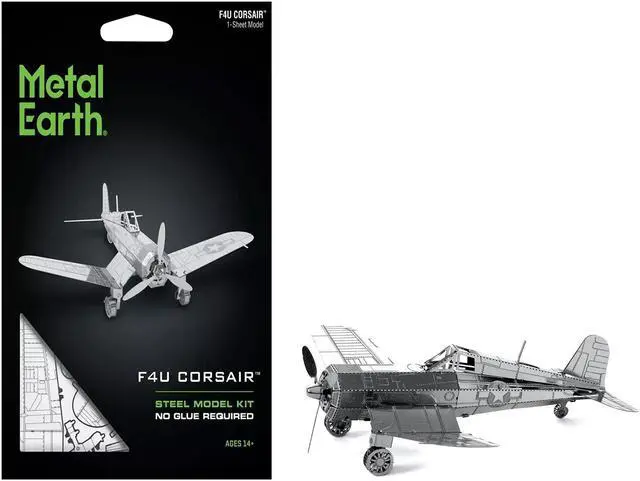 Main image of Model Kit Vought F4U Corsair Fighter Aircraft "United States Navy" (Moderate Difficulty) Steel Model by Metal Earth