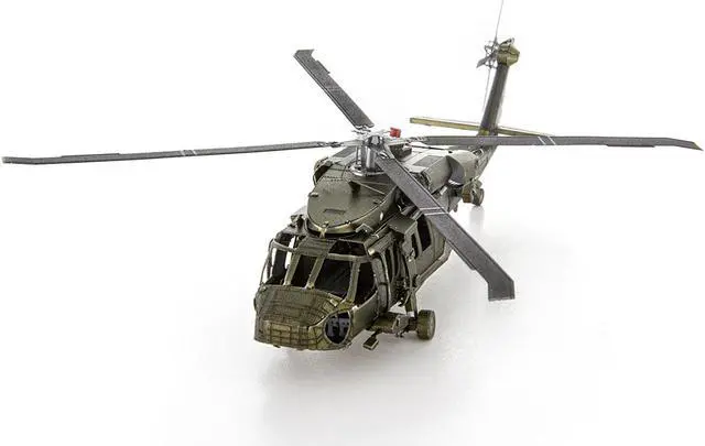 Alt view image 2 of 6 - Model Kit Sikorsky Black Hawk Helicopter "United States Army" (Moderate Difficulty) Steel Model by Metal Earth