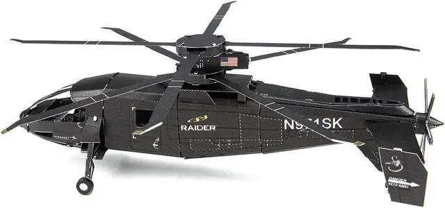 Alt view image 2 of 6 - Model Kit Sikorsky S-97 Raider Attack Helicopter "United States Army" (Challenging Difficulty) Steel Model by Metal Earth