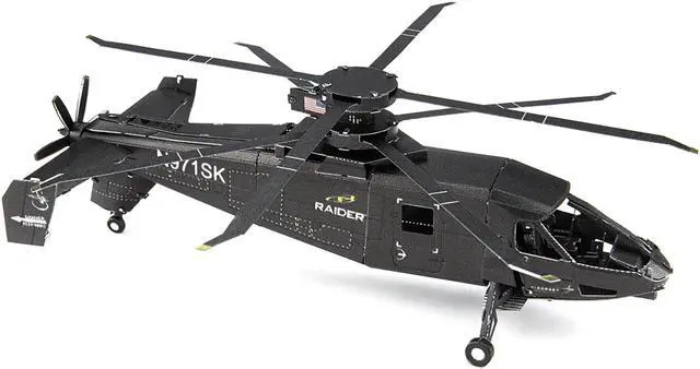 Alt view image 4 of 6 - Model Kit Sikorsky S-97 Raider Attack Helicopter "United States Army" (Challenging Difficulty) Steel Model by Metal Earth