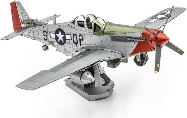 Alt view image 5 of 6 - Model Kit North American P-51D Mustang Fighter Aircraft "Sweet Arlene" US Army Air Forces Steel Model by Metal Earth