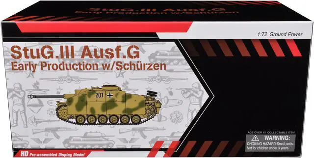 Alt view image 5 of 5 - Germany StuG.III Ausf.G Early Production Tank with Schurzen #201 "NEO Dragon Armor" Series 1/72 Plastic Model by Dragon Models