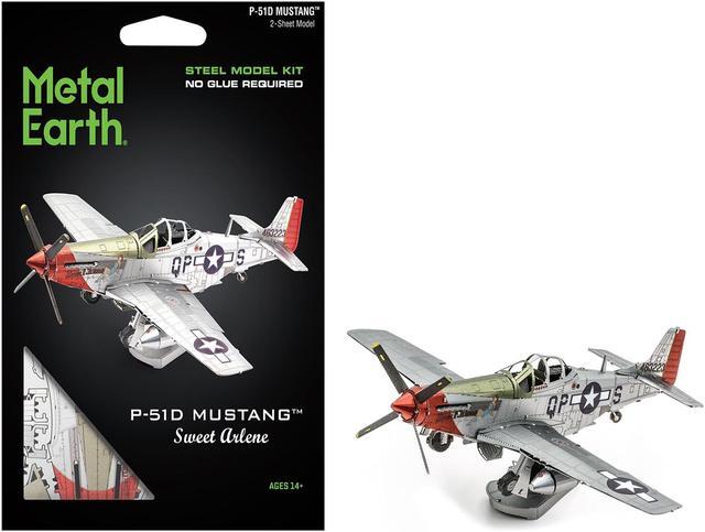Main image of Model Kit North American P-51D Mustang Fighter Aircraft "Sweet Arlene" US Army Air Forces Steel Model by Metal Earth