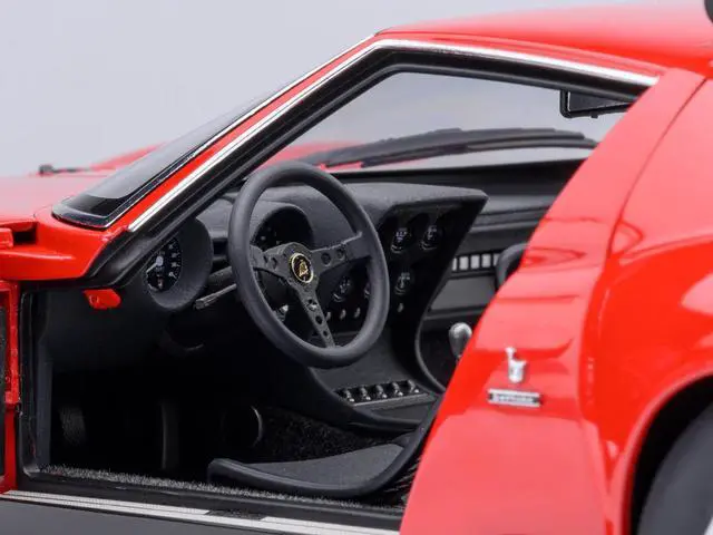 Alt view image 3 of 6 - Lamborghini Miura SVR Jota Red 1/18 Model Car by Autoart