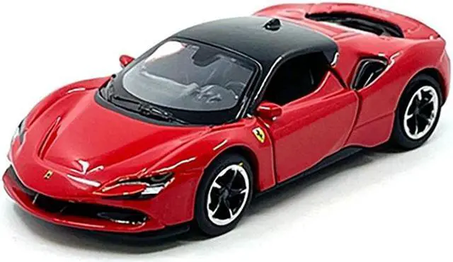 Alt view image 2 of 4 - Ferrari SF90 Stradale Red with Black Top "Speed Icons" Series 1/64 Diecast Model Car by Maisto