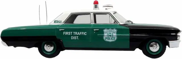 Alt view image 2 of 6 - 1964 Ford Galaxie 500 Police Car "NYPD" Black and Green with White Top Ltd Ed to 504 pcs 1/43 Diecast Model by Iconic Replicas
