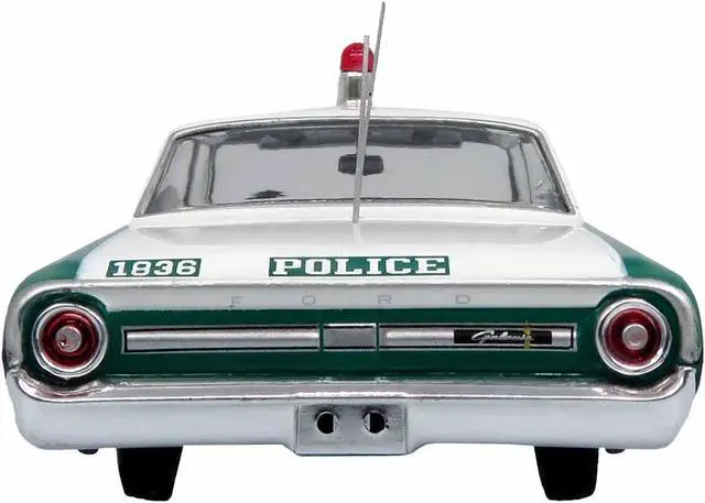 Alt view image 5 of 6 - 1964 Ford Galaxie 500 Police Car "NYPD" Black and Green with White Top Ltd Ed to 504 pcs 1/43 Diecast Model by Iconic Replicas