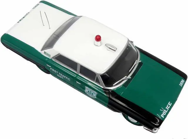 Alt view image 6 of 6 - 1964 Ford Galaxie 500 Police Car "NYPD" Black and Green with White Top Ltd Ed to 504 pcs 1/43 Diecast Model by Iconic Replicas