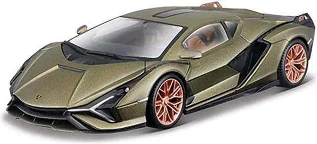 Alt view image 2 of 4 - Lamborghini Sian FKP 37 Green Metallic "Speed Icons" Series 1/64 Diecast Model Car by Maisto