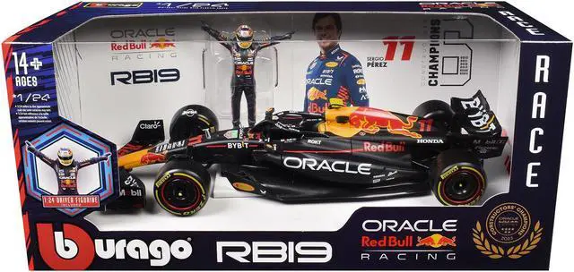 Alt view image 4 of 4 - Red Bull Racing RB19 #11 "Oracle" F1 Championship "Constructor Champions" (2023) w/Figure 1/24 Diecast Model Car by Bburago