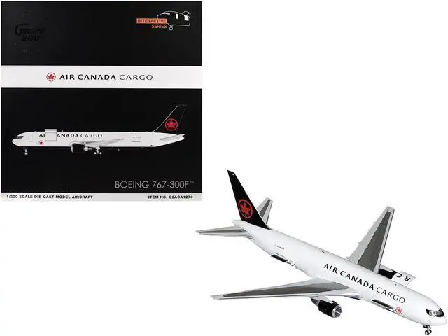 Main image of Boeing 767-300F Commercial Aircraft "Air Canada Cargo" White with Black Tail "Gemini 200" 1/200 Diecast Model by GeminiJets