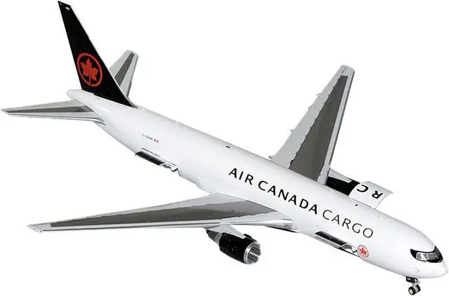 Alt view image 2 of 3 - Boeing 767-300F Commercial Aircraft "Air Canada Cargo" White with Black Tail "Gemini 200" 1/200 Diecast Model by GeminiJets