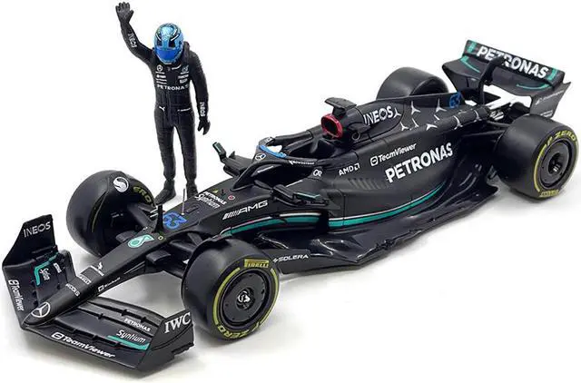 Alt view image 2 of 4 - Mercedes-AMG W14 E Performance #63 "Petronas" F1 World Championship (2023) with Driver Figure 1/24 Diecast Model Car by Bburago