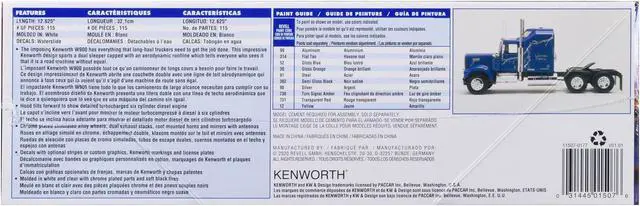 Alt view image 3 of 4 - Level 4 Model Kit Kenworth W900 Aerodyne Truck Tractor "Historic Series" 1/25 Scale Model by Revell