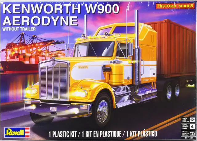 Main image of Level 4 Model Kit Kenworth W900 Aerodyne Truck Tractor "Historic Series" 1/25 Scale Model by Revell