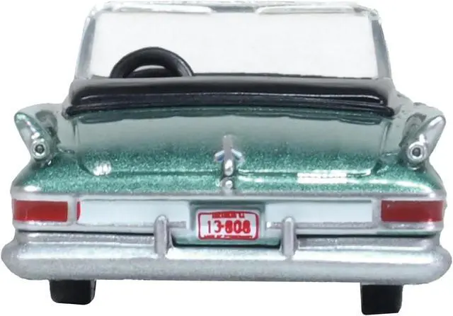 Alt view image 4 of 6 - 1961 Chrysler 300 Convertible Pinewood Green Metallic 1/87 (HO) Scale Diecast Model Car by Oxford Diecast