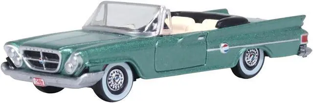 Alt view image 5 of 6 - 1961 Chrysler 300 Convertible Pinewood Green Metallic 1/87 (HO) Scale Diecast Model Car by Oxford Diecast