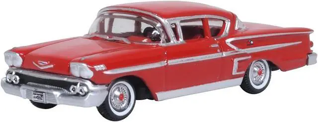 Alt view image 2 of 6 - 1958 Chevrolet Impala Sports Coupe Rio Red 1/87 (HO) Scale Diecast Model Car by Oxford Diecast