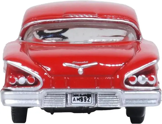 Alt view image 5 of 6 - 1958 Chevrolet Impala Sports Coupe Rio Red 1/87 (HO) Scale Diecast Model Car by Oxford Diecast