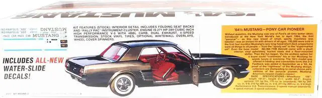 Alt view image 3 of 4 - Skill 3 Model Kit 1964 1/2 Ford Mustang Coupe 60th Anniversary 1/16 Scale Model by AMT