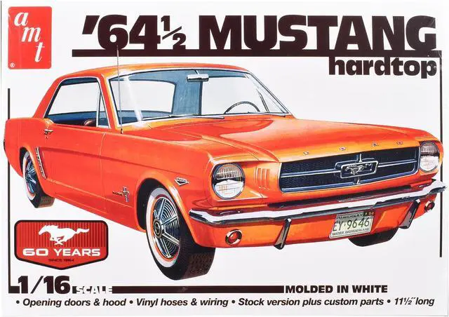Main image of Skill 3 Model Kit 1964 1/2 Ford Mustang Coupe 60th Anniversary 1/16 Scale Model by AMT