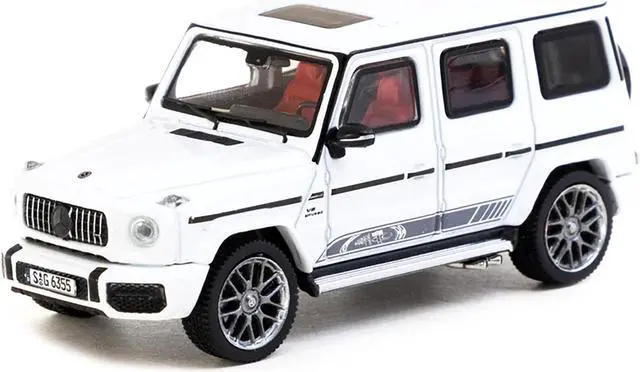 Alt view image 2 of 4 - Mercedes-AMG G 63 "Edition 55" White "Road64" Series 1/64 Diecast Model Car by Tarmac Works