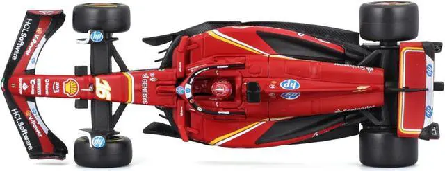 Alt view image 3 of 6 - Ferrari SF-24 #16 Charles Leclerc "F1 World Championship" (2024) with Display Case 1/43 Diecast Model Car by Bburago