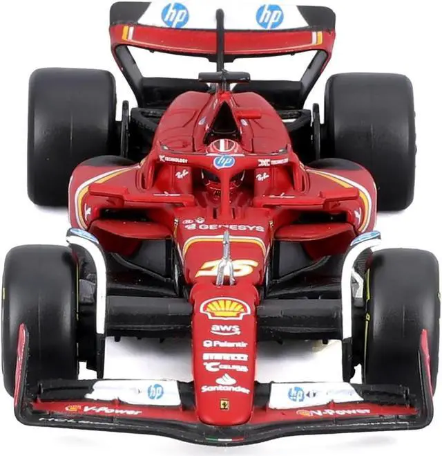 Alt view image 4 of 6 - Ferrari SF-24 #16 Charles Leclerc "F1 World Championship" (2024) with Display Case 1/43 Diecast Model Car by Bburago