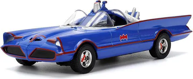 Alt view image 2 of 11 - 1966 Batmobile Blue "Batman" (1966-1968) Classic TV Series "Hollywood Rides" Series 1/32 Diecast Model Car by Jada