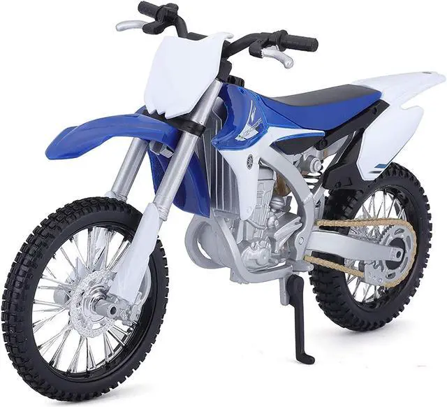 Alt view image 2 of 5 - Yamaha YZ450F Blue and White 1/12 Diecast Motorcycle Model by Maisto