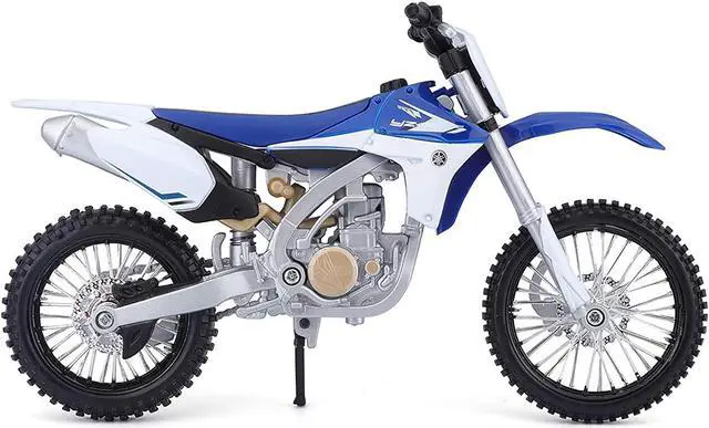 Alt view image 3 of 5 - Yamaha YZ450F Blue and White 1/12 Diecast Motorcycle Model by Maisto