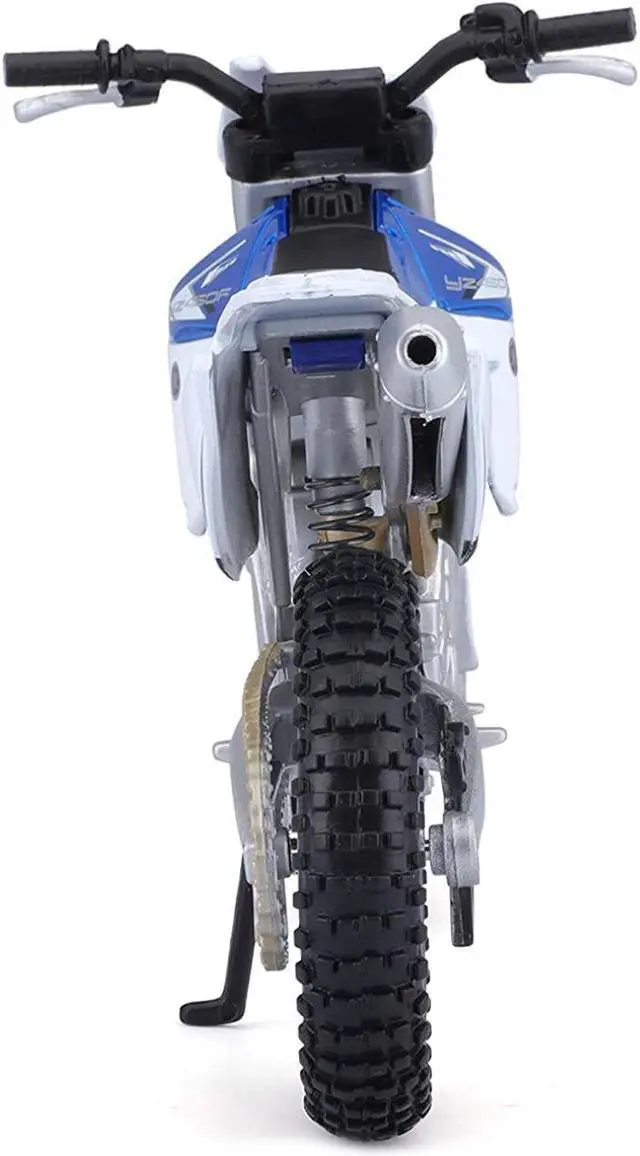 Alt view image 5 of 5 - Yamaha YZ450F Blue and White 1/12 Diecast Motorcycle Model by Maisto