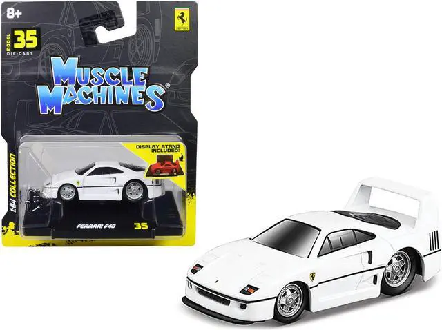 Main image of Ferrari F40 White 1/64 Diecast Model Car by Muscle Machines