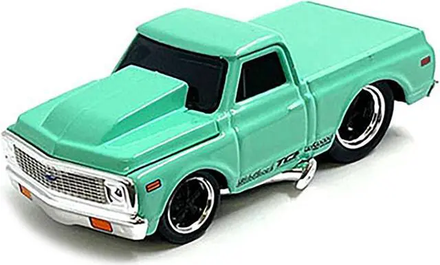 Alt view image 2 of 3 - 1972 Chevrolet C10 Pickup Truck Light Green 1/64 Diecast Model Car by Muscle Machines