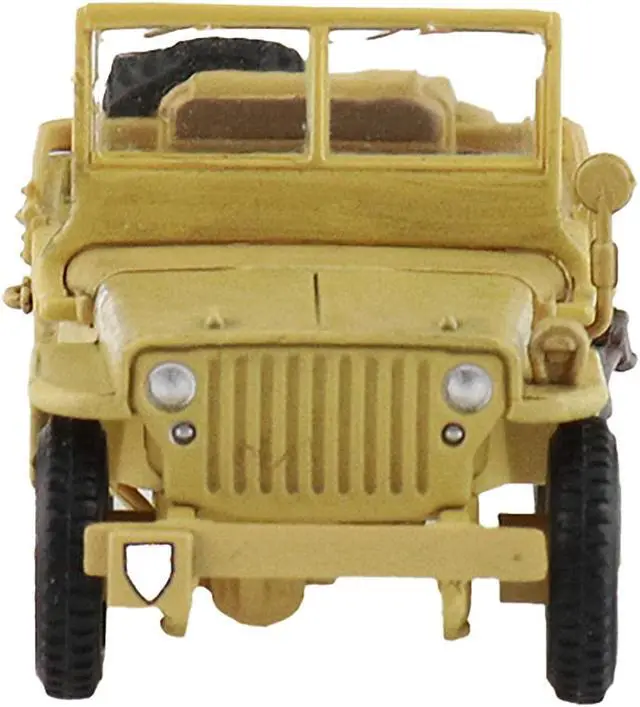 Alt view image 4 of 6 - U.S. 1/4 ton Military Vehicle Desert Sand "Bernard Montgomery, Sicily" (1943) Royal Army 1/72 Diecast Model by Hobby Master