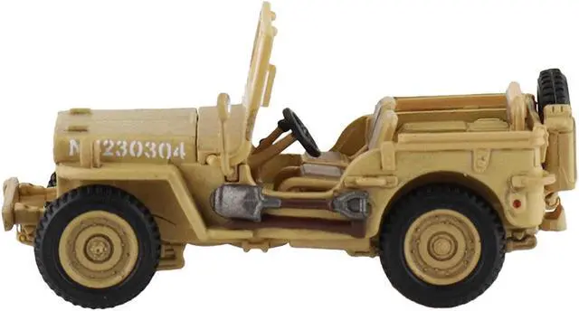 Alt view image 3 of 6 - U.S. 1/4 ton Military Vehicle Desert Sand "Bernard Montgomery, Sicily" (1943) Royal Army 1/72 Diecast Model by Hobby Master