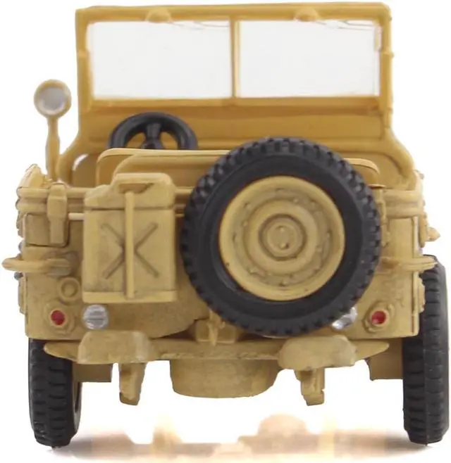 Alt view image 5 of 6 - U.S. 1/4 ton Military Vehicle Desert Sand "Bernard Montgomery, Sicily" (1943) Royal Army 1/72 Diecast Model by Hobby Master