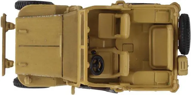 Alt view image 6 of 6 - U.S. 1/4 ton Military Vehicle Desert Sand "Bernard Montgomery, Sicily" (1943) Royal Army 1/72 Diecast Model by Hobby Master