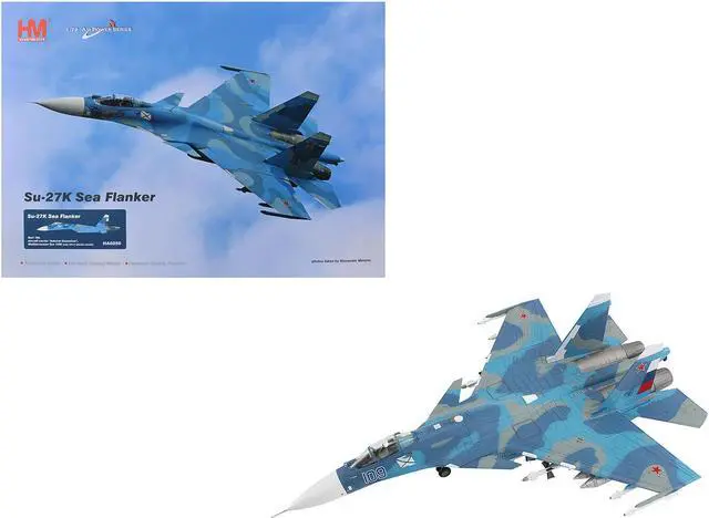 Main image of Sukhoi Su-27K Sea Flanker Fighter Aircraft "Aircraft Carrier Admiral Kuznetsov"  Russian Navy 1/72 Diecast Model by Hobby Master