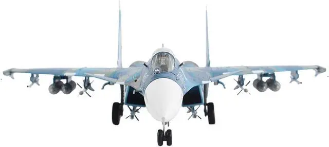 Alt view image 4 of 6 - Sukhoi Su-27K Sea Flanker Fighter Aircraft "Aircraft Carrier Admiral Kuznetsov"  Russian Navy 1/72 Diecast Model by Hobby Master