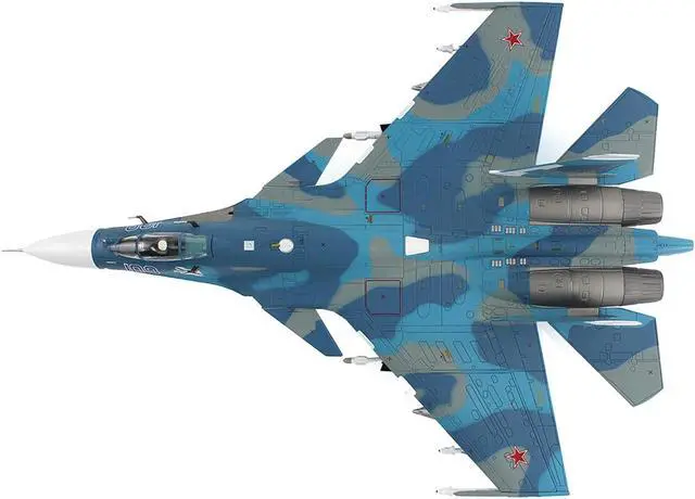Alt view image 5 of 6 - Sukhoi Su-27K Sea Flanker Fighter Aircraft "Aircraft Carrier Admiral Kuznetsov"  Russian Navy 1/72 Diecast Model by Hobby Master