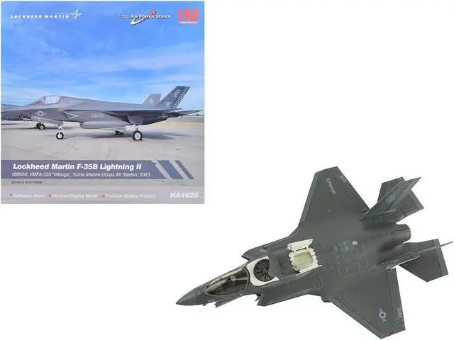 Main image of Lockheed Martin F-35B Lightning II Aircraft "VMFA-225 Vikings" (2023) US Marine Corps 1/72 Diecast Model by Hobby Master