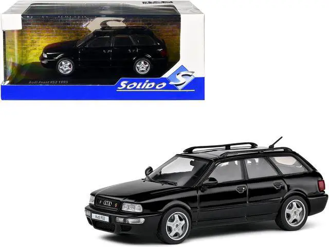 Main image of 1995 Audi Avant RS2 Brilliant Black with Roofrack 1/43 Diecast Model Car by Solido