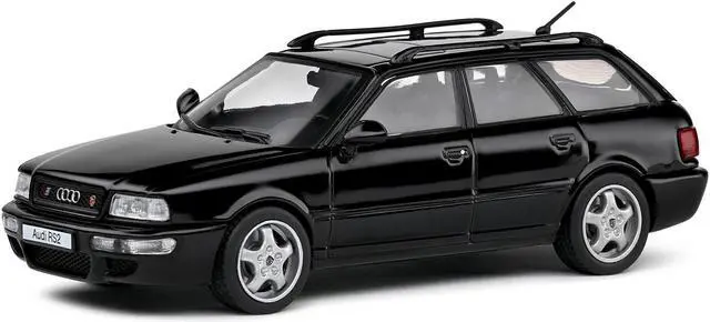Alt view image 6 of 6 - 1995 Audi Avant RS2 Brilliant Black with Roofrack 1/43 Diecast Model Car by Solido