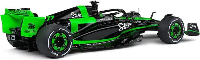 Alt view image 3 of 6 - Kick Sauber C44 #77 Valtteri Bottas "Stake F1 Team Kick Sauber" Formula One F1 World Championship (2024) "Competition" Series 1/18 Diecast Model Car by Solido