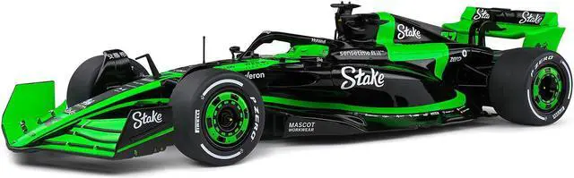 Alt view image 6 of 6 - Kick Sauber C44 #77 Valtteri Bottas "Stake F1 Team Kick Sauber" Formula One F1 World Championship (2024) "Competition" Series 1/18 Diecast Model Car by Solido