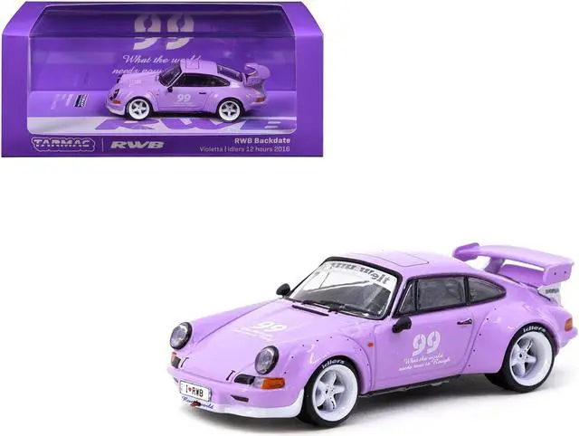 Main image of RWB Backdate #99 Violetta Purple "Idlers 12 hours" (2016) "Hobby64" Series 1/64 Diecast Model Car by Tarmac Works