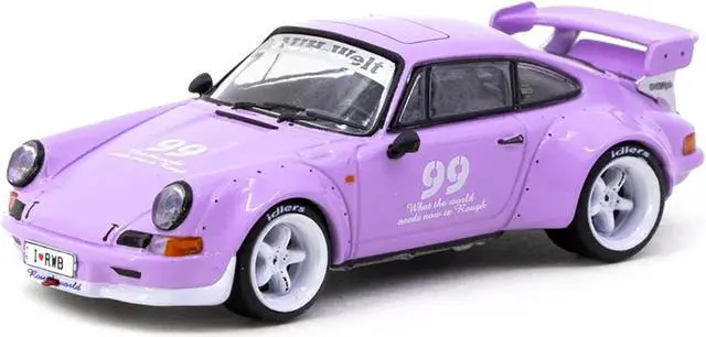 Alt view image 2 of 4 - RWB Backdate #99 Violetta Purple "Idlers 12 hours" (2016) "Hobby64" Series 1/64 Diecast Model Car by Tarmac Works