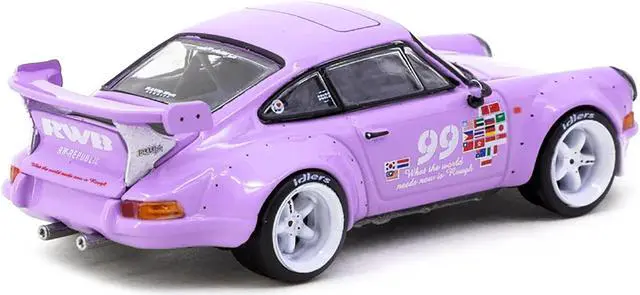 Alt view image 3 of 4 - RWB Backdate #99 Violetta Purple "Idlers 12 hours" (2016) "Hobby64" Series 1/64 Diecast Model Car by Tarmac Works